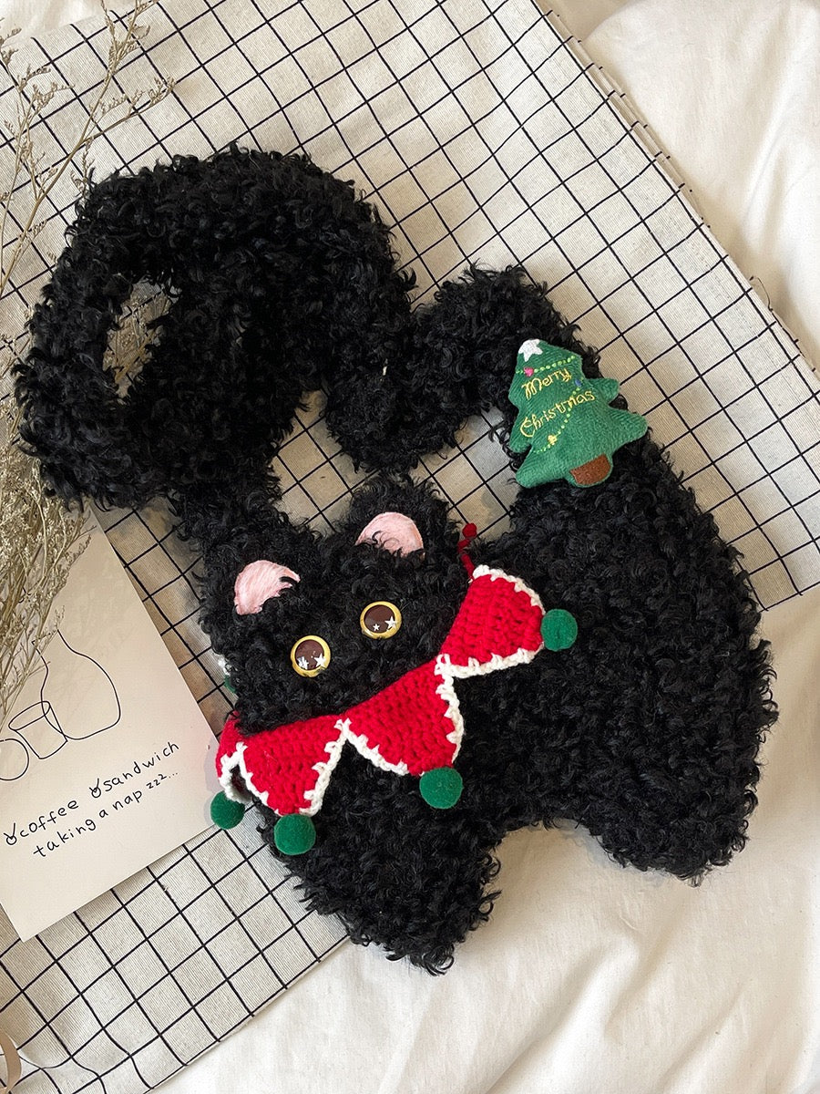 The Ririzz™ “Little Cat” Knit Mini Bag – Your Go-To Phone & Lipstick Crossbody
