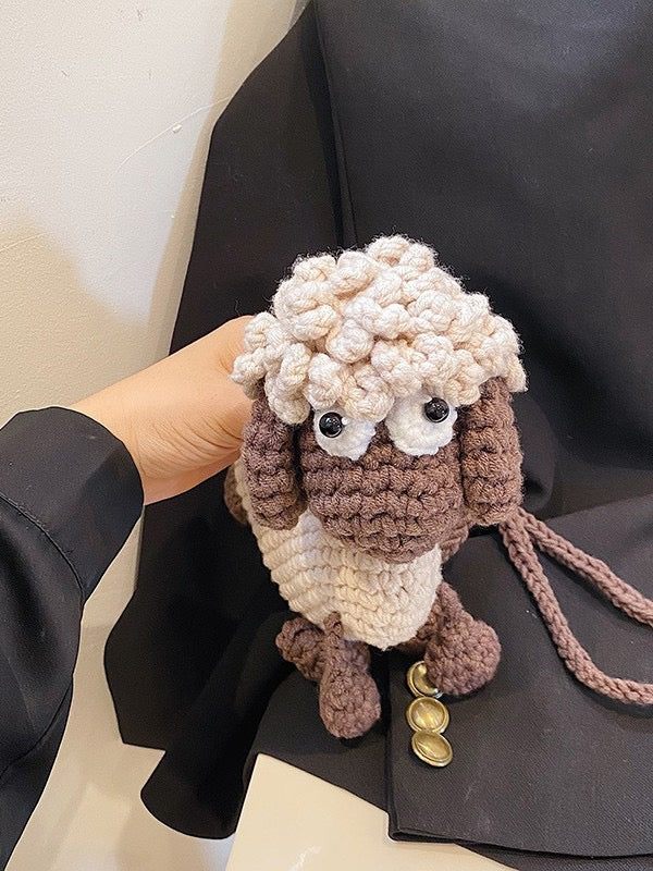 The Ririzz™ “Little Sheep” Knit Mini Bag – Your Go-To Phone & Lipstick Crossbody