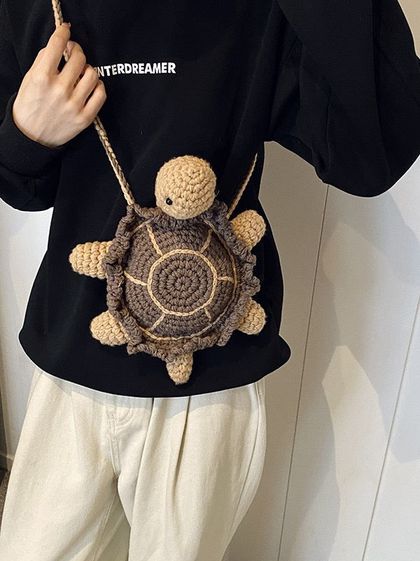 The Ririzz™ “Little Turtle” Knit Mini Bag – Your Go-To Phone & Lipstick Crossbody