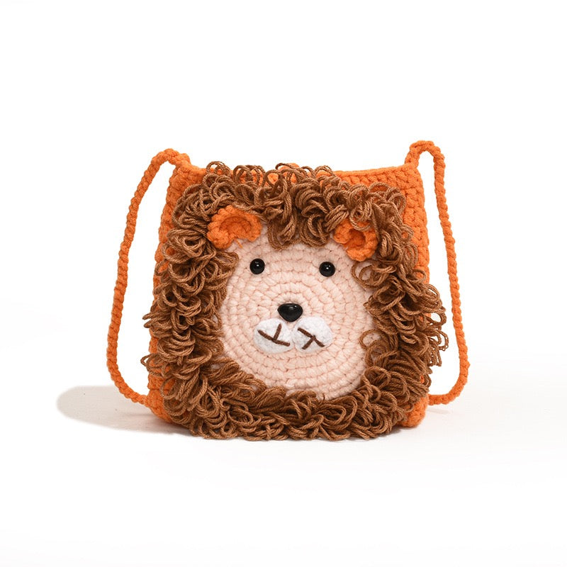 The Ririzz™ “Little Lion” Knit Mini Bag – Your Go-To Phone & Lipstick Crossbody