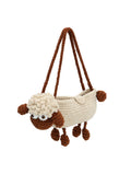 The Ririzz™ “Little Sheep” Knit Mini Bag – Your Go-To Phone & Lipstick Crossbody